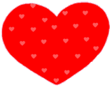 Gif animé coeur pétales